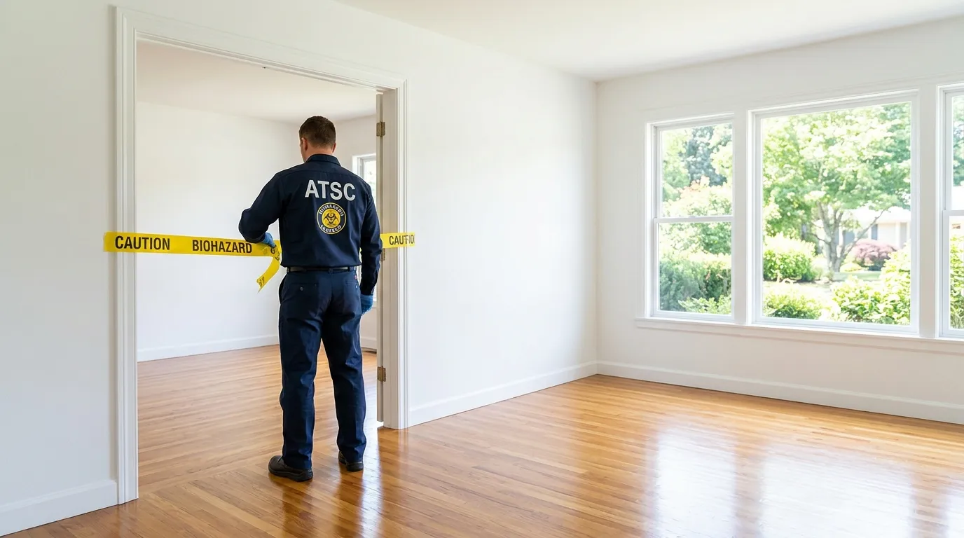 Certified biohazard cleanup crew performing Trauma Scene Cleanup in Southside